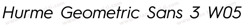 Hurme Geometric Sans 3 W05 SmBd字体转换